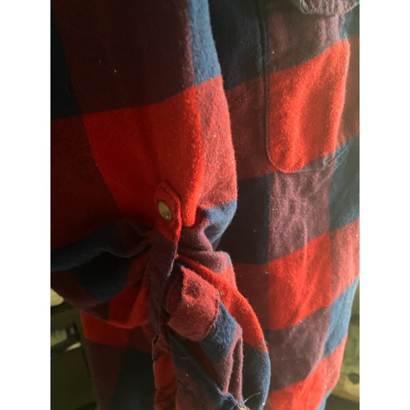 Flannel Flannel Flannel Camp Shirt long sleeve in a Blue & Red Check, M - Picture 6 of 6